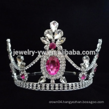 big national red rhinestone pageant crown for sale